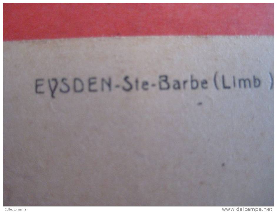 6 postkaarten Eisden  St.Barbe Een welgekend huis, Groeten uit Eysden, Eisden mijnen, St.Barbe ingang v h dorp, etc...