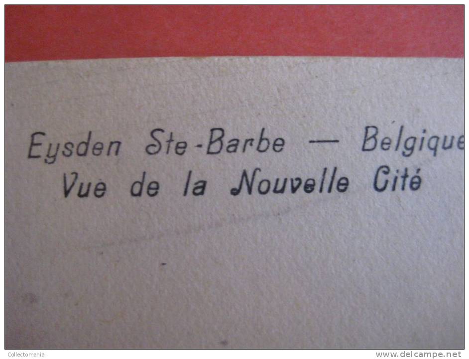 6 postkaarten Eisden  St.Barbara metaal en spoorwerken, vue de la nouvelle cité, Werkmanshuizen,Groten uit, ..