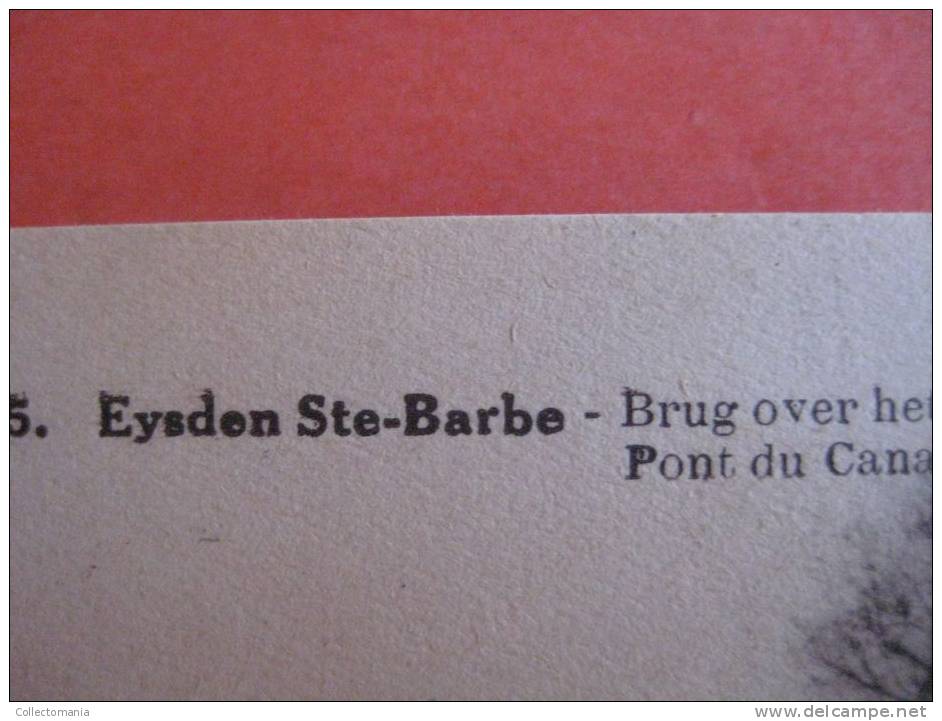 6 postkaarten Eisden  St.Barbara metaal en spoorwerken, vue de la nouvelle cité, Werkmanshuizen,Groten uit, ..