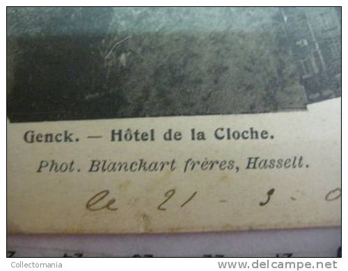 6 Postkaarten Genk Hotel De La Cloche, Avenue Des Acacias, Kerk, Kapel, Koolmijnen Winterslag, Panorama - Genk