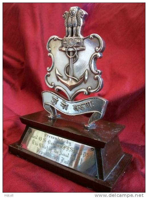 TROPHEE Argent ADMIRAL O.S.DAWSON CHEF D’ETAT MAJOR DE LA MARINE INDIENNE  (01 Mar. 1982 30 Nov. 1984) - Other & Unclassified