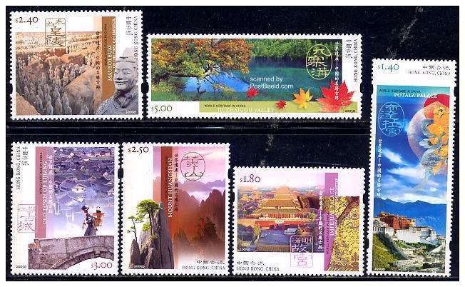 2003 HONG KONG WORLD HERITAGE IN CN 6V STAMP - Unused Stamps