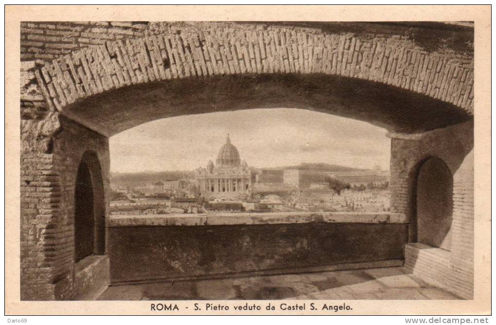 1936 ROMA - S. PIETRO VEDUTO DAL CASTEL S. ANGELO - Mehransichten, Panoramakarten