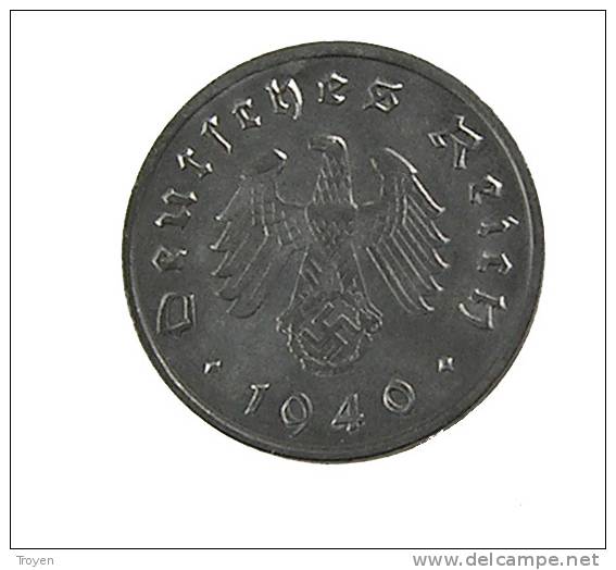 10 Reichspfennig - 1940 A - Zinc - TB+ - 5 Reichspfennig