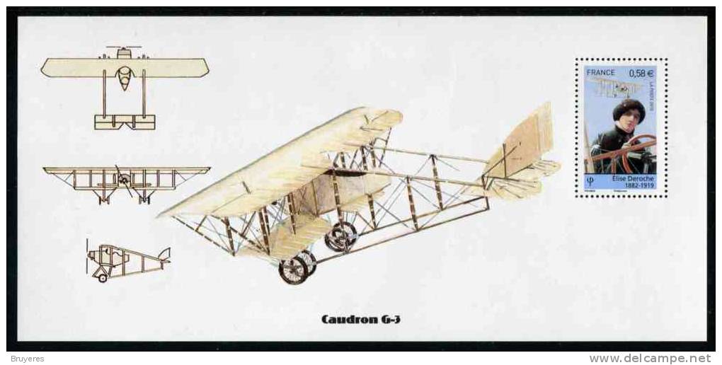 Bloc-Feuillet De 2010 "Pionniers De L'Aviation - Elise Deroche" Avec Son Encart Illustré - Blocs Souvenir