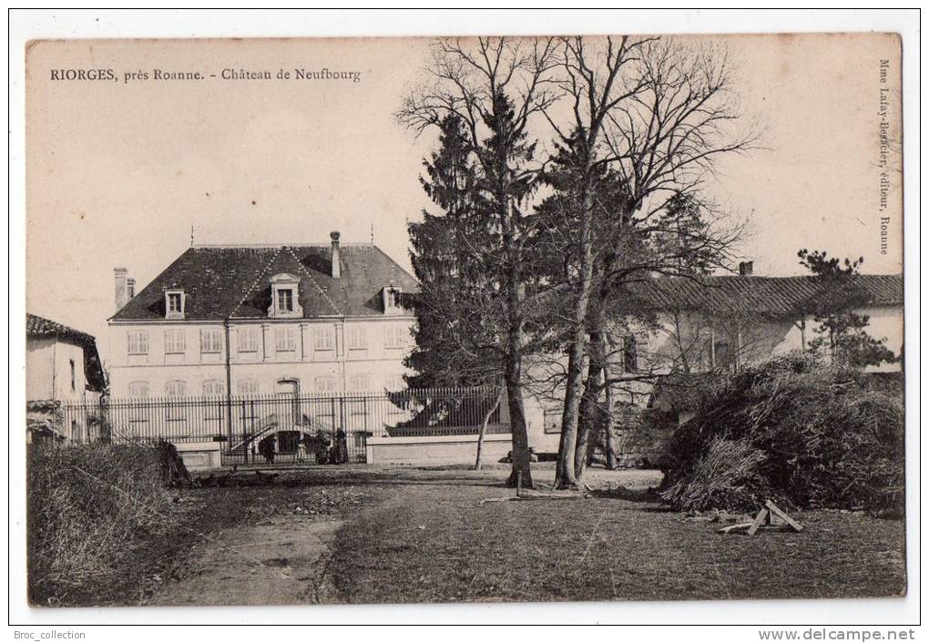 Riorges, Près Roanne, Château De Neufbourg, éd. Mme Lafay-Besacier - Riorges