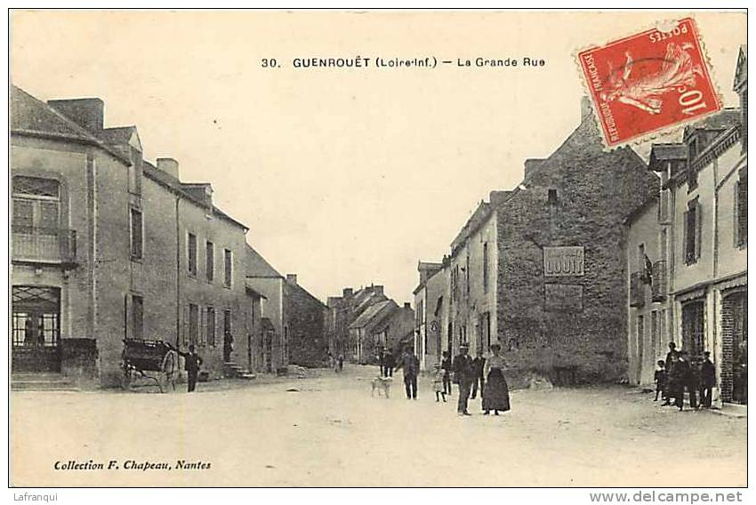 Loire Atlantique -ref A262- Guenrouet - La Grande Rue  -carte Bon Etat   - - Guenrouet