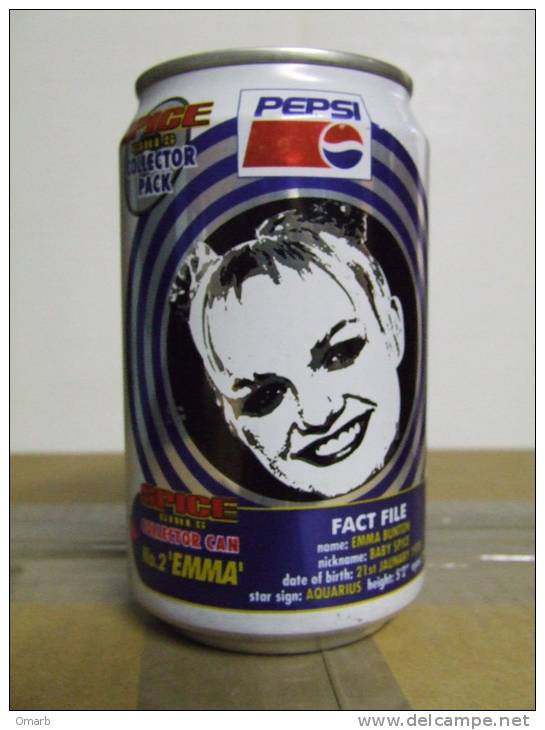 Alt134 Lattina Bibita, Boite Boisson, Can Drink, Lata Bebida, 33cl Pepsi Special Edition, Spice Girls Emma Bunton, 1998 - Lattine