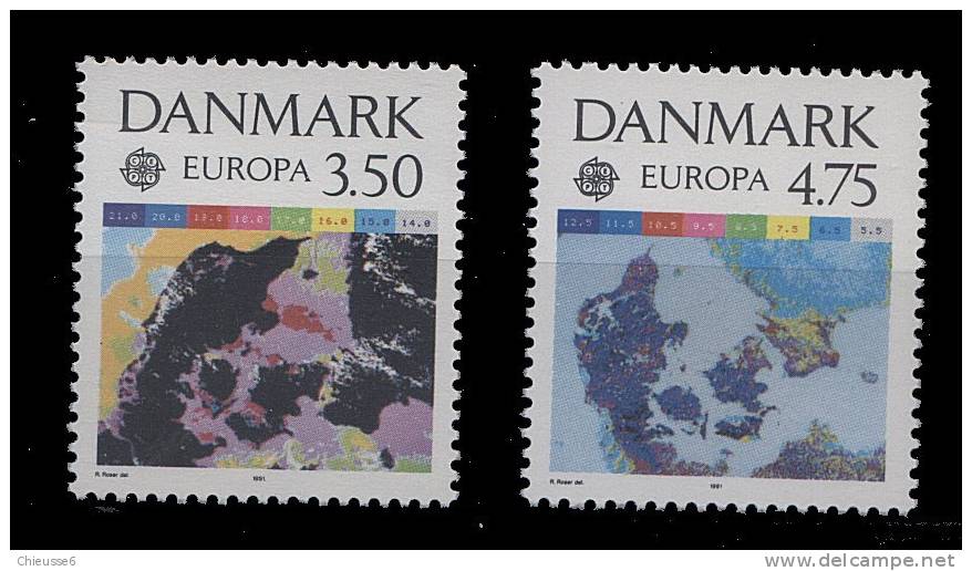 Danemark ** 1004/1005 -  Europa 1991 - Nuevos