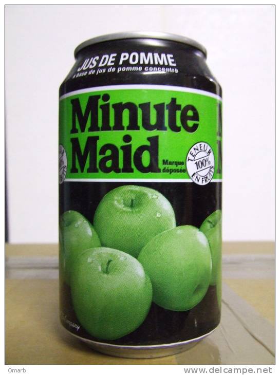 Alt140 Lattina Bibita, Boite Boisson, Can Drink, Lata Bebida, 33cl Minute Maid, Jus Pomme Succo Mela Apple France 1998 - Blikken