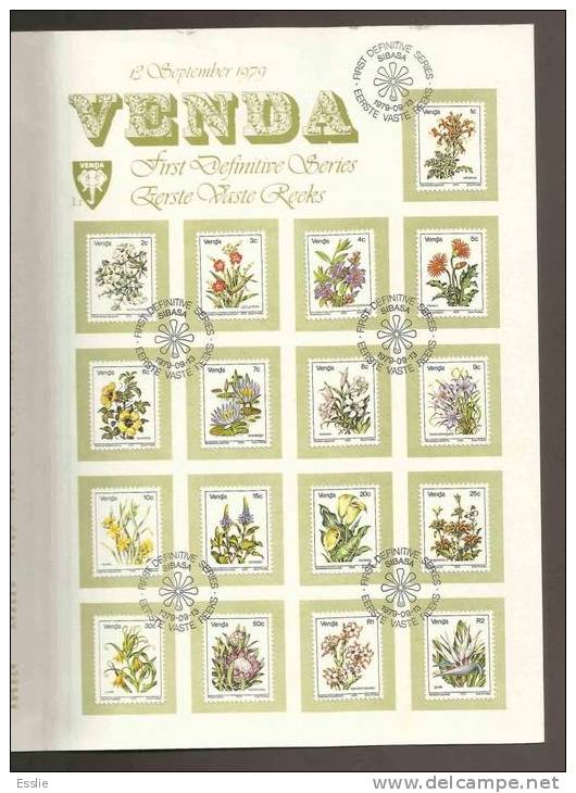 Venda - 1979 - First Definitive Flowers - First Day Folder - Venda