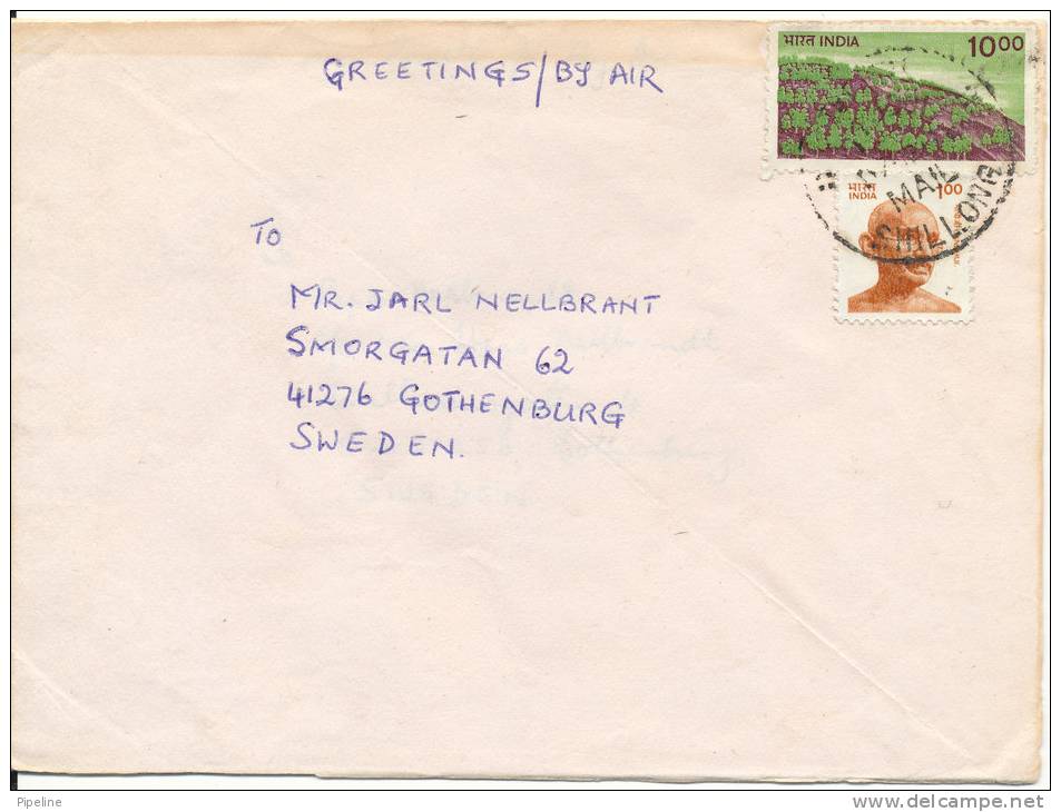 India Cover Sent To Sweden - Lettres & Documents