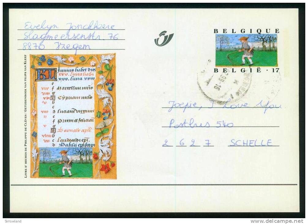 Belgien BPK  1997  Mi: P 527 - P 536, P 538  Kalenderminiaturen (11 Karten)