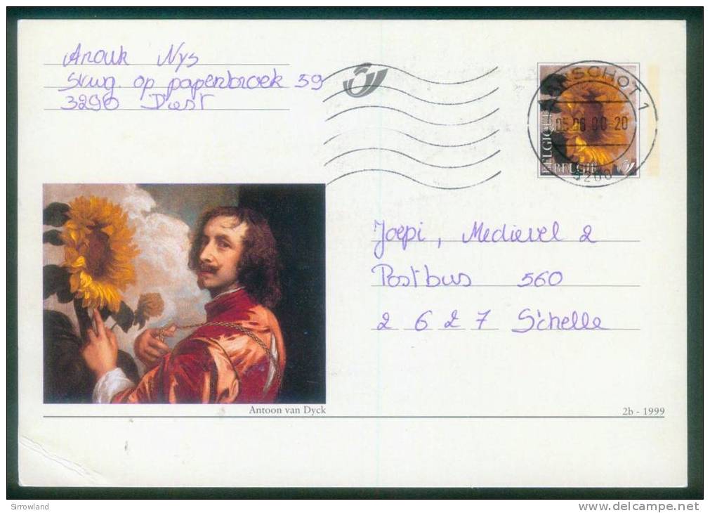 Belgien BPK  1999  Mi: P 541 - P 543  Details Von Gemälden - Antoon Van Dyck ( 3 Karten Kpl. ) - Publibels