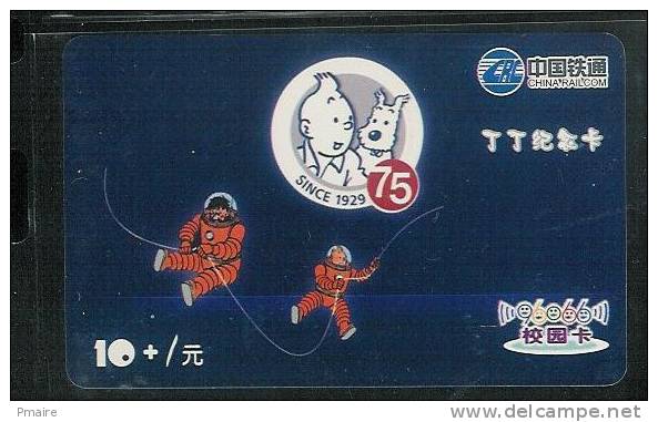 Carte China Railcom  TINTIN KUIFJE  2004 - Stripverhalen