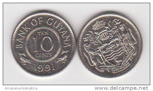 GUYANA  10 CENTIMOS  1.991  CU NI   KM#33  SC/UNC   T-DL-10.201 - Otros – América