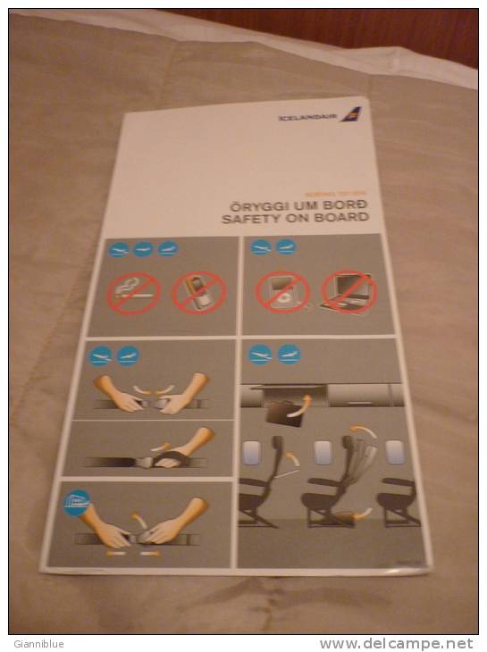 Icelandair Iceland - Consignes Sécurité/safety Card - Veiligheidskaarten