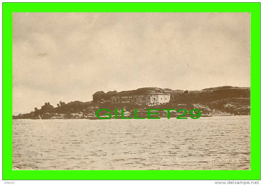 PORTLAND, MAINE - FORT SCAMMEL - PUB BY BOSTON POST-CARD CO - - Portland