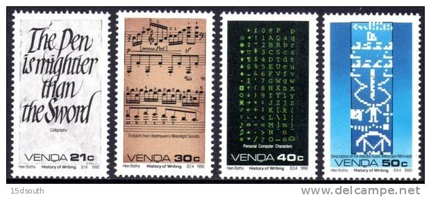 Venda - 1990 History Of Writing Set (**) # SG 203-206 , Mi 204-207 - Venda