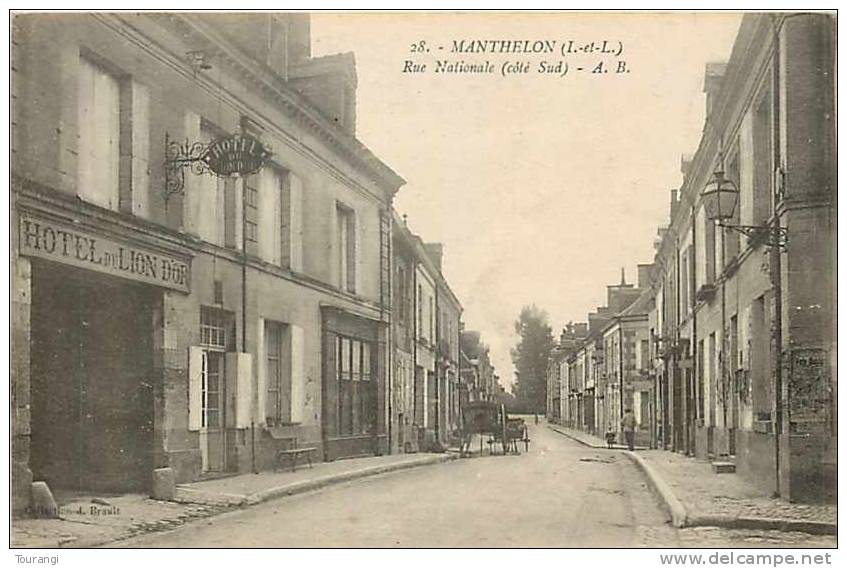 Indre-et-Loire : Nov12 202 : Manthelan  -  Rue Nationale - Autres & Non Classés