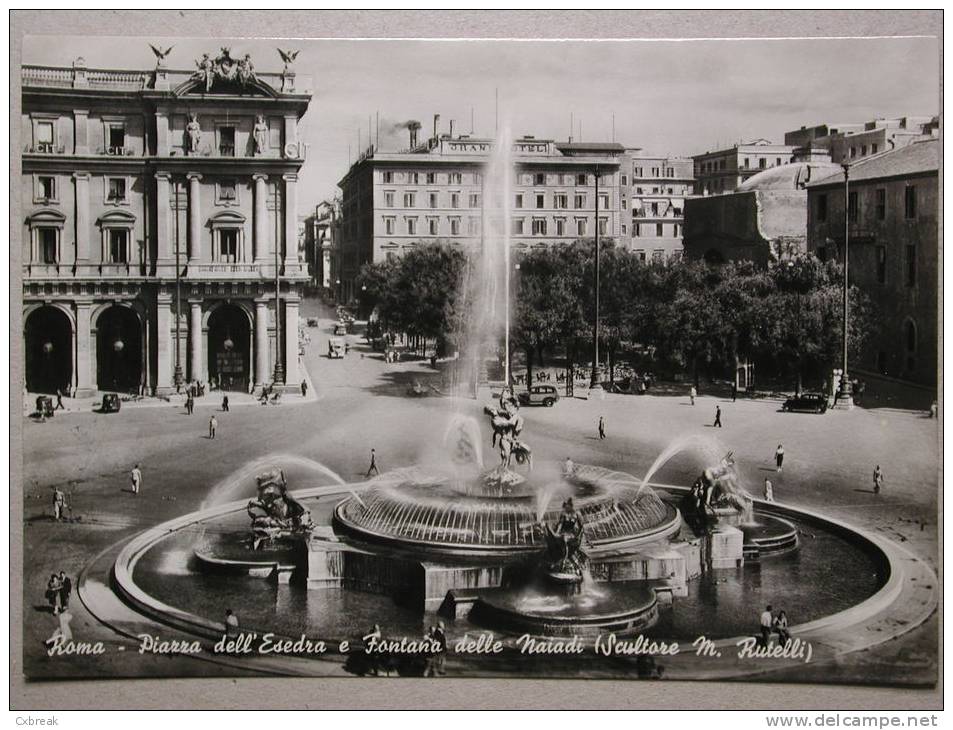 Roma, Piazza Dell' Esedra E Fontana Delle Naiadi - Piazze