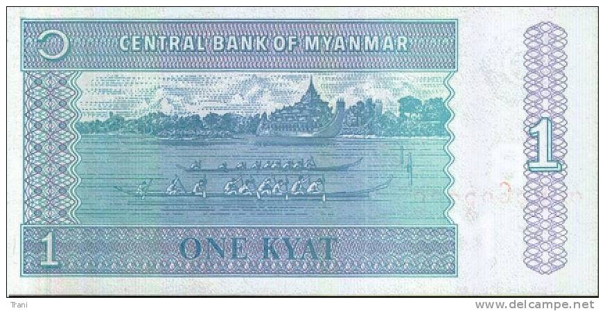 BANCONOTA DEL MYANMAR - 1 KYAT - Birmania
