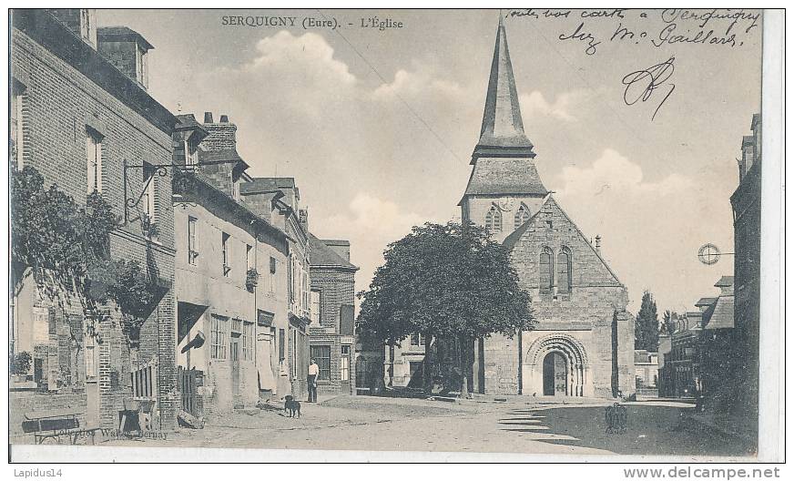 H H S 825/ C P A  -SERQUIGNY  (27) L'EGLISE - Serquigny