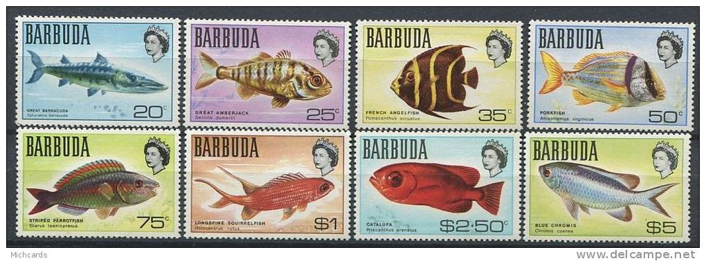 BARBUDA 1968/70 - Poisson - Neuf, Legere Trace De Charniere (Yvert 20A/27) - Barbuda (...-1981)