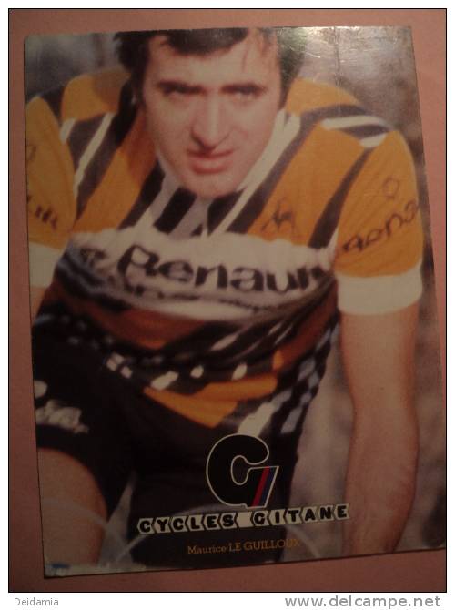 CARTE CYCLISME MAURICE LE GUILLOUX. 1979. CYCLES GITANE - Cyclisme