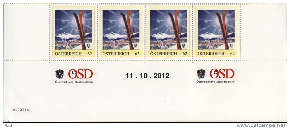 Österreich - Pers. Marke 2012 - Alte Holzski Vor Bad Gastein - Unused Stamps