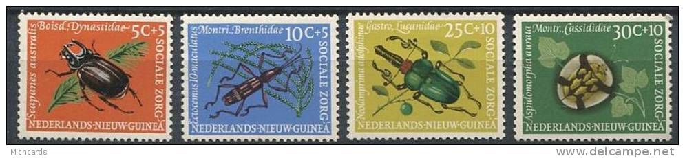 NLE GUINEE NEERLANDAISE 1961 - Insecte - Neuf, Legere Trace De Charniere (Yvert 64/67) - Netherlands New Guinea