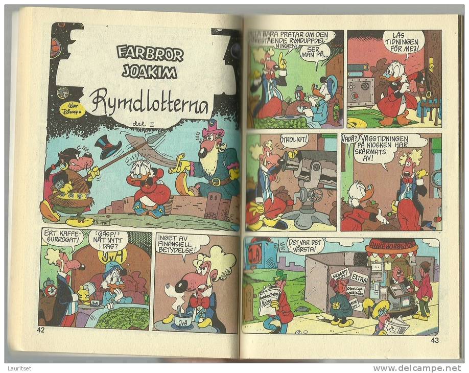 WALT DISNEY Donald Duck In Swedish 1990 264 Pages - Fumetti & Mangas (altri Lingue)