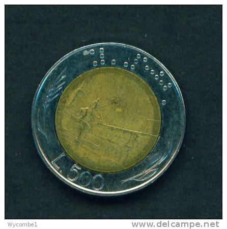 ITALY - 1986 500 Lira Bimetal Circulated As Scan - 500 Lire