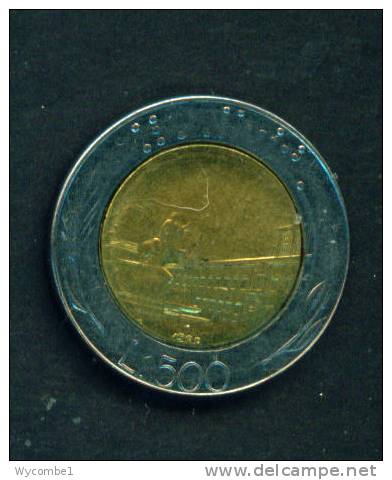 ITALY - 1988 500 Lira Bimetal Circulated As Scan - 500 Liras