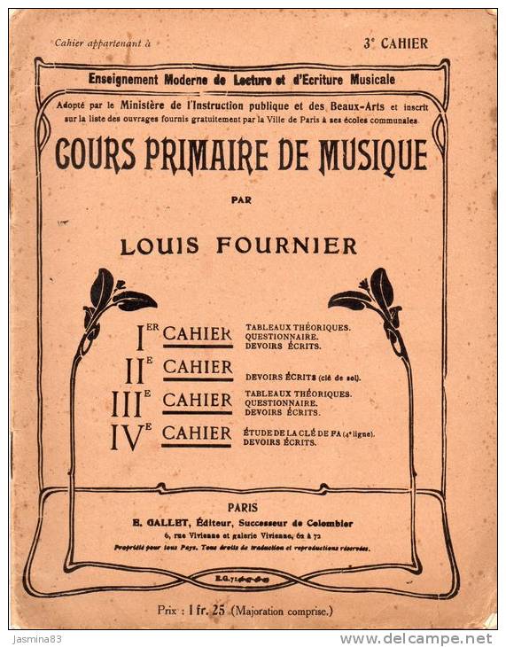 Cours Primaire De Musique Par Louis Fournier - Musique