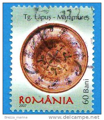 ROMANIA - USATO - 2007 - Ceramica - Piatto - 60 B - Used Stamps