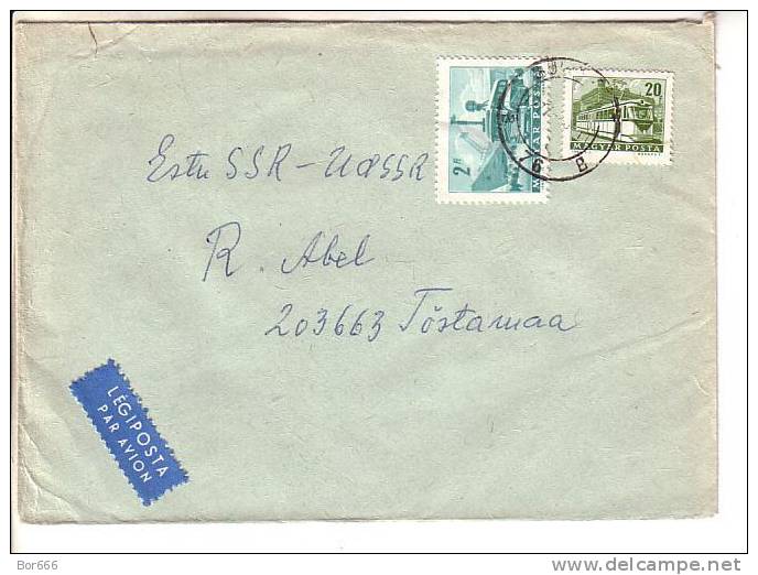 GOOD HUNGARY Postal Cover To ESTONIA 1977 - Good Stamped: Bus ; Tramway - Brieven En Documenten