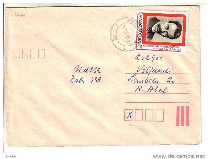 GOOD HUNGARY Postal Cover To ESTONIA 1979 - Good Stamped: Szabo Ervin - Cartas & Documentos