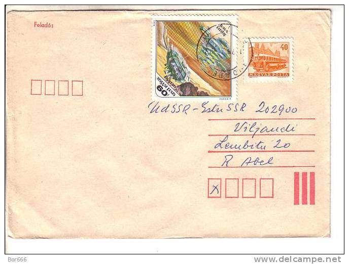 GOOD HUNGARY Postal Cover To ESTONIA 1978 - Good Stamped: Bus ; Space - Storia Postale