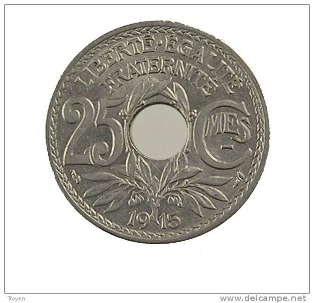 25 Centimes -   Lindauer - 1915 - Cu.Ni. - TB+ - Andere & Zonder Classificatie