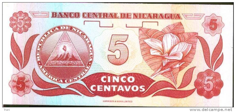 BANCONOTA DEL NICARAGUA -  5 CENTAVOS - Nicaragua