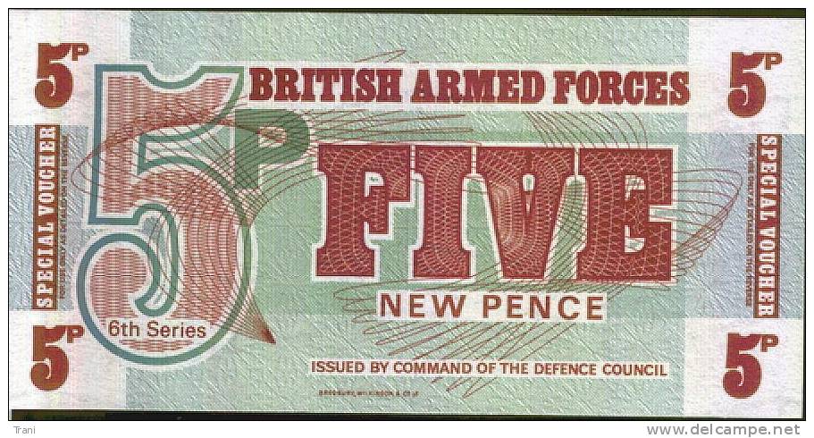 BRITISH ARMED FORCES - 5 New Pence - British Military Authority