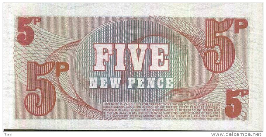 BRITISH ARMED FORCES - 5 New Pence - British Military Authority