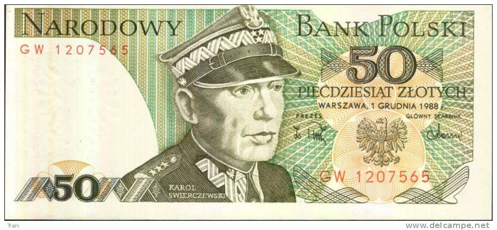 BANCONOTA DELLA POLONIA - 50 Zlotych - Polen