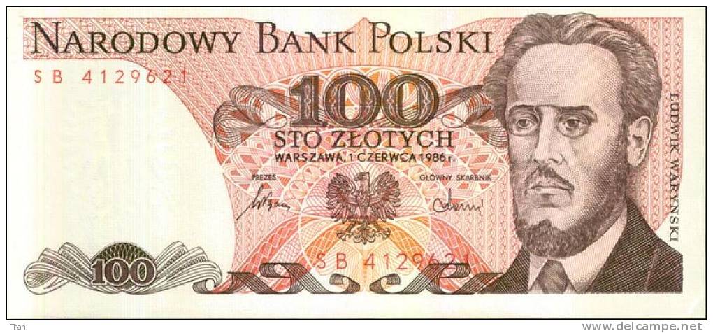 BANCONOTA DELLA POLONIA - 100 Sto Zlotych - Polen