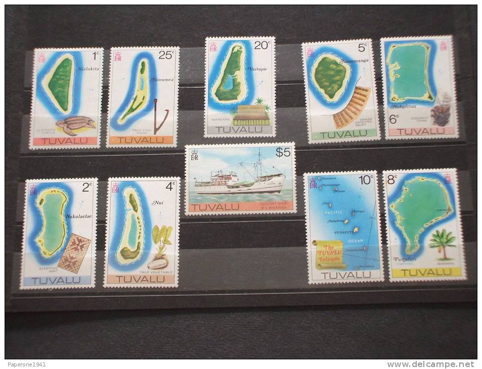 TUVALU - 1977-1978 PITTORICA 1+9 Valori - NUOVI(++)-TEMATICHE - Tuvalu
