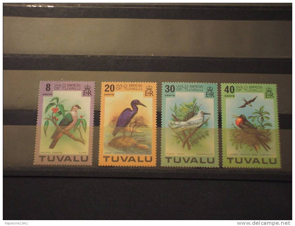 TUVALU - 1978 UCCELLI 4 Valori - NUOVI(++)-TEMATICHE - Tuvalu