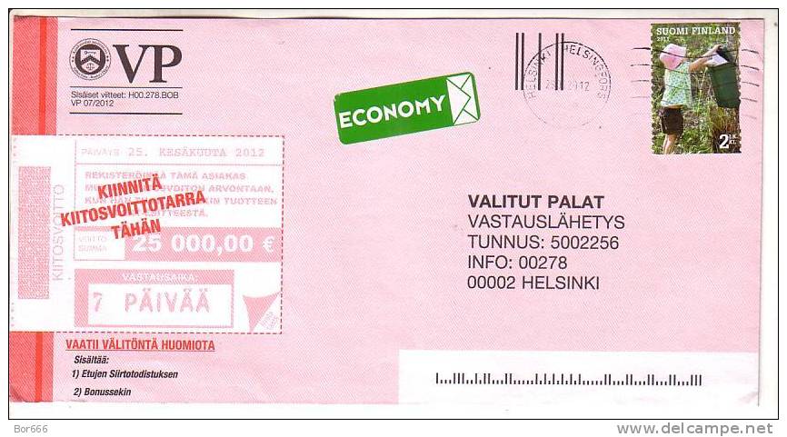 GOOD FINLAND Postal Cover 2012 - Good Stamped: Postbox 2011 - Brieven En Documenten