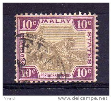 Federated Malay States - 1904 - 10 Cents Definitive (Watermark Multiple Crown CA) - Used - Federated Malay States