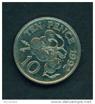 GUERNSEY - 1992 10 Pence Circulated As Scan - Guernesey